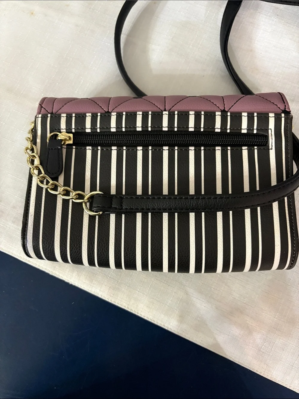 LUV Betsey by Betsey Johnson quilted heart flap crossbody bag NWOT